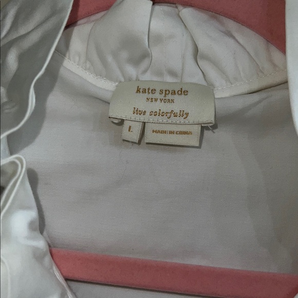 Kate Spade White Ruffle Blouse - Picture 4 of 6